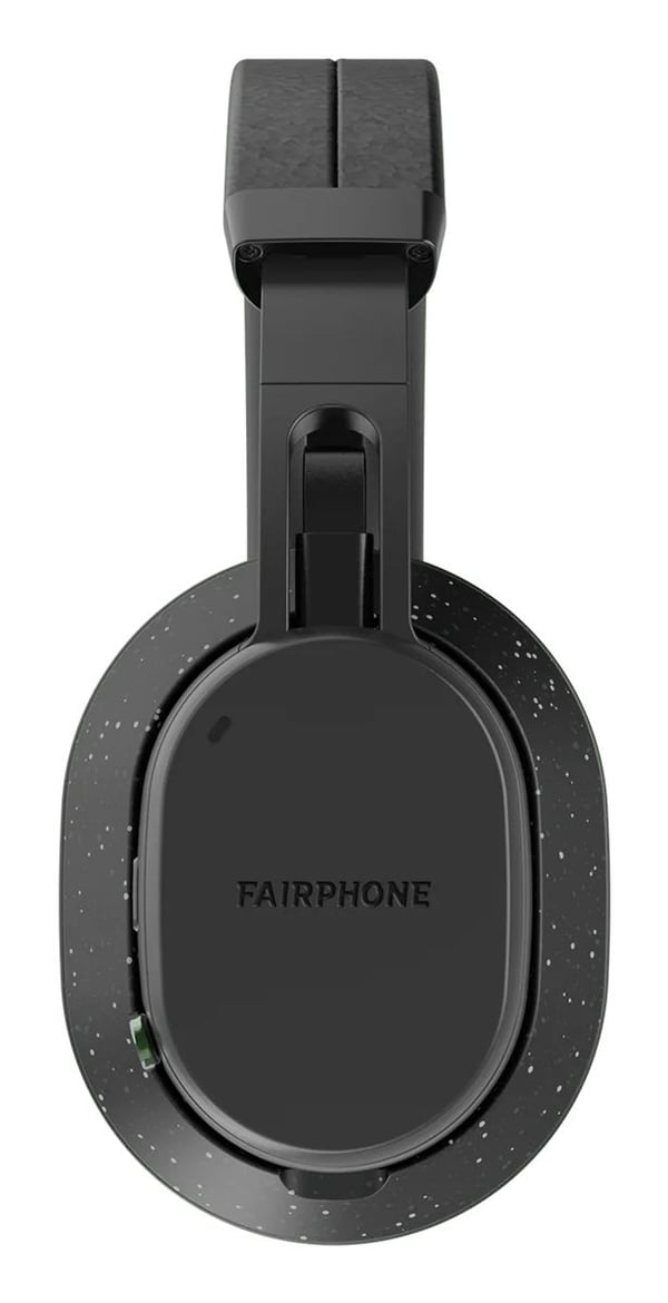 Fairphone FAIRBUDS XL - Hodetelefoner med mikrofon - full størrelse - Bluetooth - trådløs, kablet - aktiv støydemping - USB-C - horizon svart