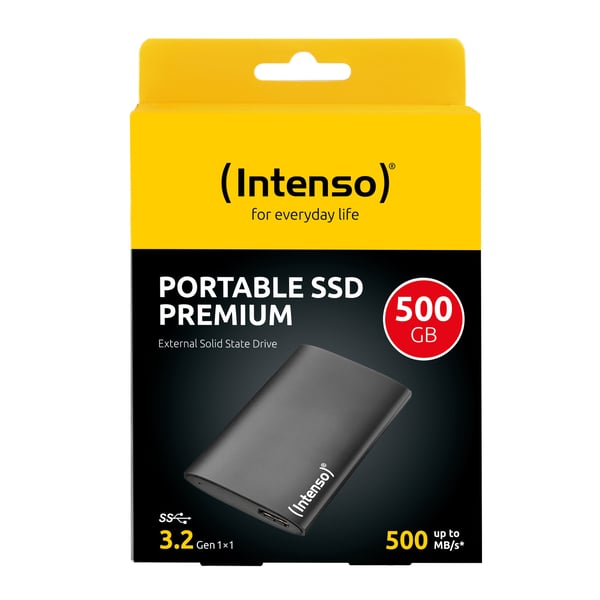 Intenso PREMIUM 3823451 extern SSD 500 GB 1,8" USB 3.2 Gen 1x1, svart