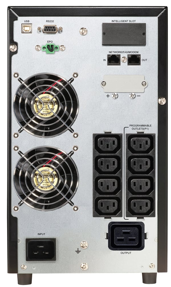 PowerWalker VFI 3000 CG PF1, Dobbeltkonvertering (Online), 3 kVA, 3000 W, 110 V, 300 V, 40/70 Hz