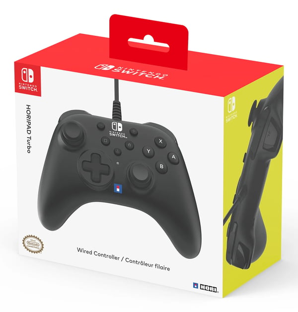 HORIPAD Turbo - Håndkonsoll - kablet - svart - for Nintendo Switch