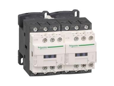 SCHNEIDER ELECTRIC Kääntökontaktori 4kW, 400V AC, 9A AC3, 2x3-napainen, 2NO+2NC, ohjausjännite 24V DC