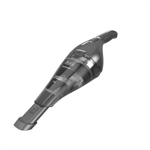 BLACK+DECKER DustBuster NVC220WC-QW - Støvsuger - håndholdt - uten pose - uten kabel - titanium gray/chrome BLACK+DECKER DustBuster NVC220WC-QW - Støvsuger - håndholdt - uten pose - uten kabel - titanium gray/chrome