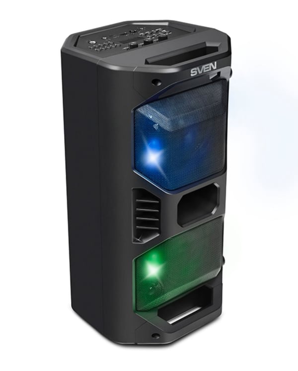 SVEN PS-600, 50 W, 45 - 22000 Hz, Langallinen & langaton, Kannettava monokaiutin, Musta, Rotaatio