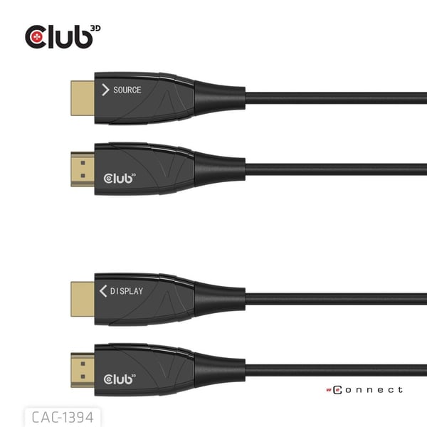Club 3D CAC-1394 HDMI-kabel Type A til Type A 100 m HDMI 2.1, svart