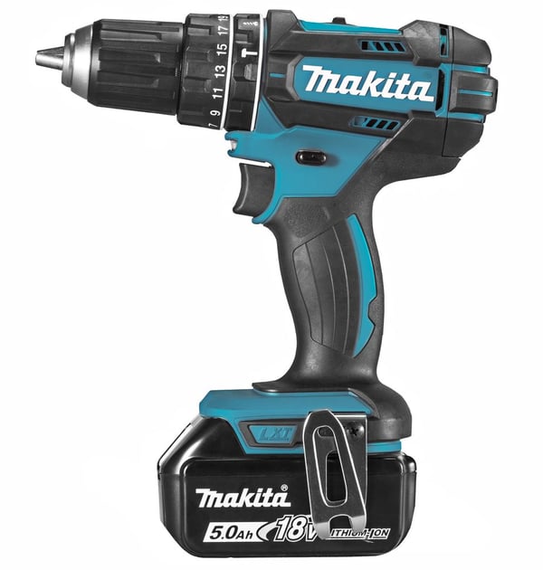 Makita DHP482RTJ - Slagborr/skruvdragare - sladdlös - 2 hastigheter - nyckellös chuck 13 mm - 62 N·m - 2 batterier, laddare medföljer - 18 V