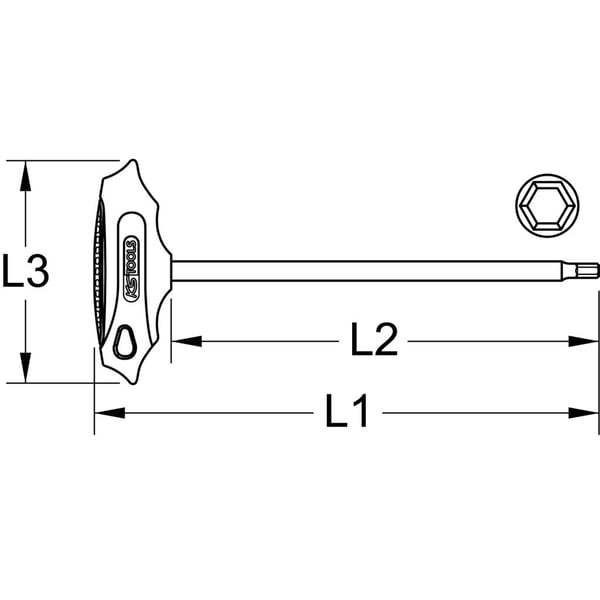KS Tools 962.0961 9620961 Kulmaruuvinväännin