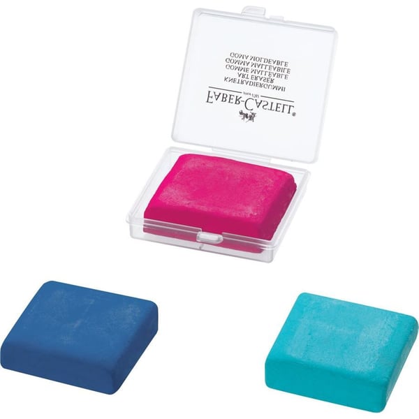 FABER-CASTELL poljettava pyyhekumi ART ERASER, lajiteltu Mitat: (L)40 x (S)35 x (K)10 mm, poljettava, imeytyvä - 18 kpl (127124)