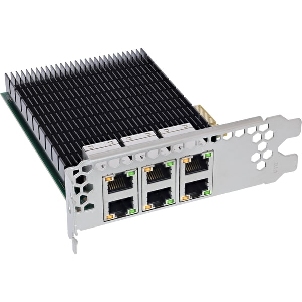 InLine 6-port Gigabit-nettverkskort 6x RJ45 1 Gb/s PCIe x4 (51127C)