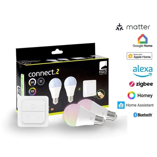 EGLO CONNECT-Z E27 smartpærer - 2-pakning med bryter - 1300 lm