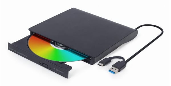 Gembird DVD-USB-031, Musta, Etu, CE, Työpöytä, DVD±RW, USB Type-C