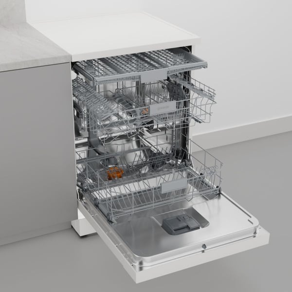 Gorenje GS643C90W, Frittstående, Full størrelse (60 cm), Hvit, Berøringskontroll, 3 kurver, Øvre