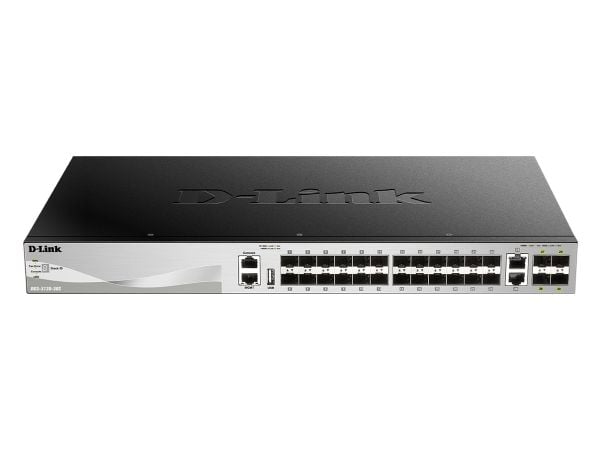 D-Link DGS-3130-30S/E administrert L3-switch 24 SFP 2x10G Ethernet 4x10G SFP+
