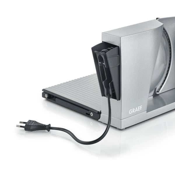 Graef MYtiny MT1000EU sammenleggbar skjæremaskin 170 W sagtannet blad, sølv