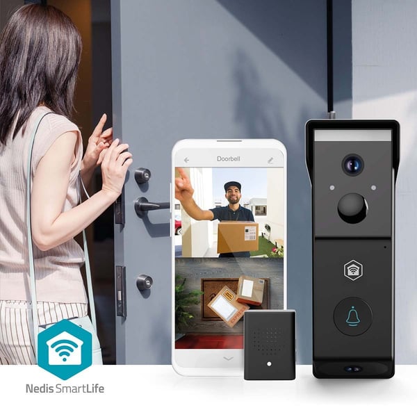 Nedis SmartLife videodörrklocka | batteri | 2x Full HD 1080p