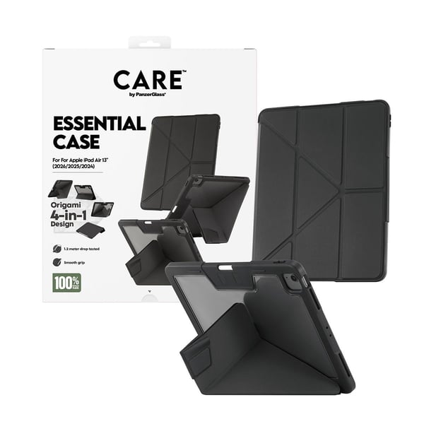 CARE by PanzerGlass TPU Essential Case Black iPad Air 13" (2026/2025/2024)