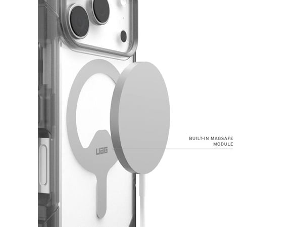 Urban Armor Gear 114521114G31, Etui, Apple, iPhone 17 Pro, 16 cm (6.3"), Aske, Gjennomsiktig