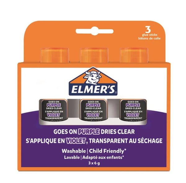 Elmer´s limstift 6g - disappearing Purple Glue stick - (3 stk.)