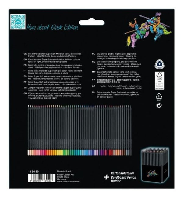Faber-Castell Black Edition, Monivärinen, 50 kpl