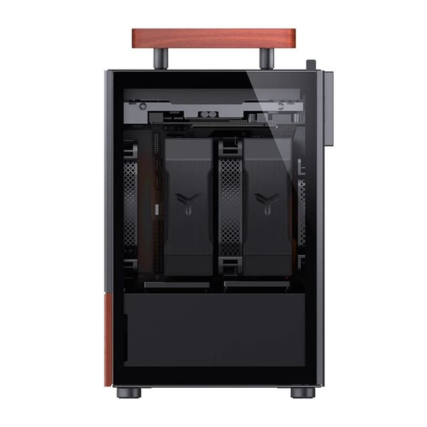 Jonsbo T6, Midi Tower, PC, musta, Puu, ITX, Terästä, Lasi, Alumiini, Pelaaminen
