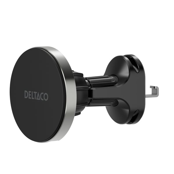 DELTACO - Trådløs ladeholder for bil - magnetisk - 15 watt - Fast Charge - svart