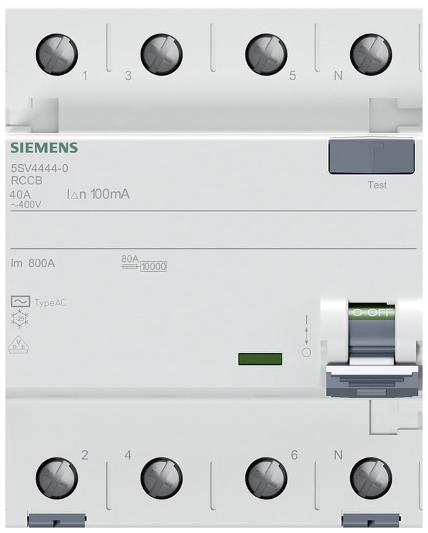 Siemens vikavirtakytkin 4P 40A 100mA tyyppi AC