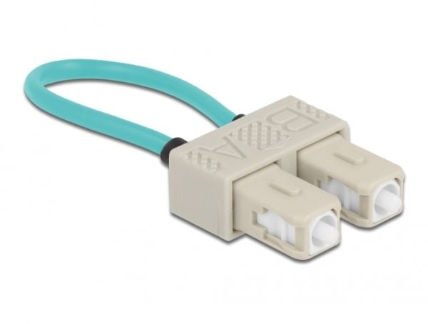 Delock - Loopbackadapter - SC flermodus (hann) - fiberoptisk - 50 / 125 mikroner - OM3 - beige, akvamarin