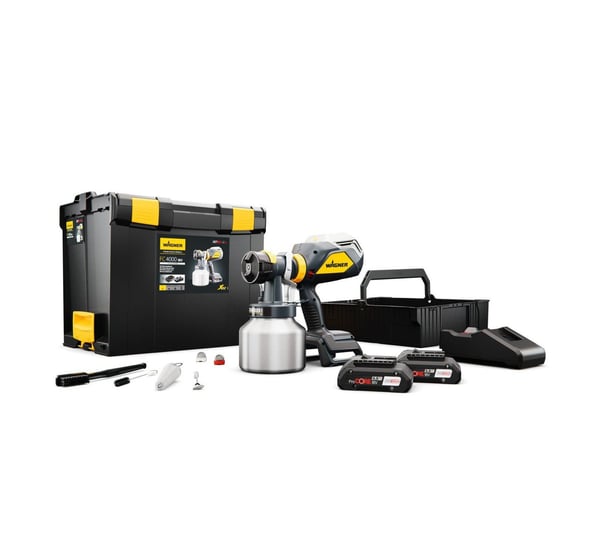 Wagner FinishControl 4000 standard spraysett; 18 V; 2x4,0 Ah batteri