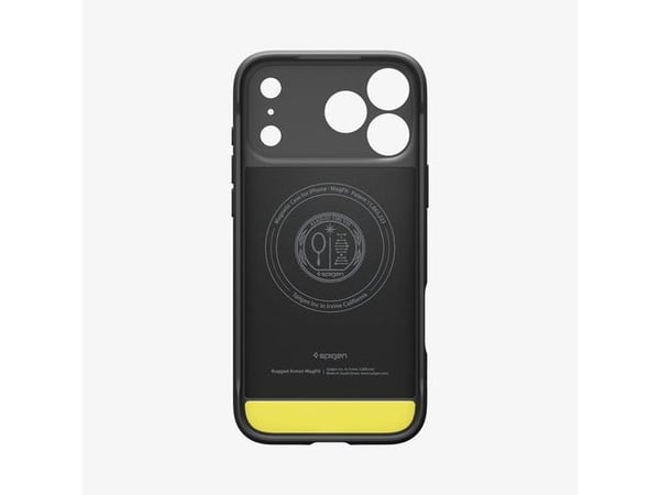 Spigen Rugged Armor - Beskyttende deksel for mobiltelefon - MagSafe-samsvar - termoplast-polyuretan (TPU), skumplast - matt svart - for Apple iPhon...