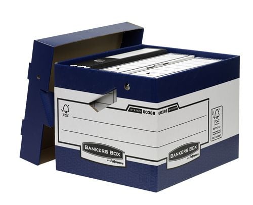 Fellowes 0038801, papper, Blå, A4, 285 x 333 x 390 mm, 292 x 335 x 404 mm, 1 styck