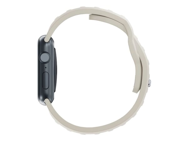 3MK 5903108565646, Kellon hihna, Apple, Watch series 1/2/3/4/5/6/7/8/9/SE/Ultra, Silikoni, Ruostumaton teräs, Valkoinen, 38/40/41 mm