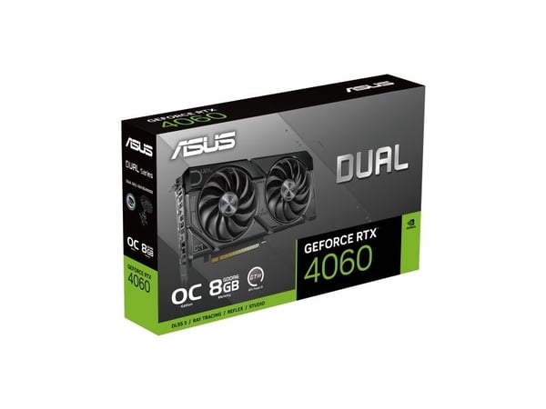 ASUS DUAL GeForce RTX 4060 EVO 8GB - Overclocked Edition - grafikkort - GeForce RTX 4060 - 8 GB GDDR6 - PCIe 4.0 - 3 x DisplayPort, HDMI