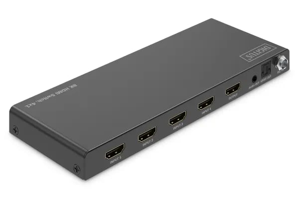 Digitus DS-55335, HDMI, Micro-USB, Metalli, musta, 60 Hz, 7680 x 4320