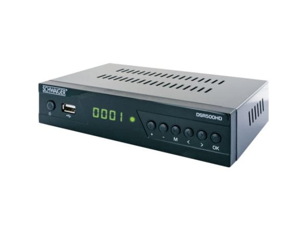 Schwaiger DSR500HD, Kabel, Full HD, 480p,576i,720p,1080i,1080p, 4:3,16:9, Svart, Analog