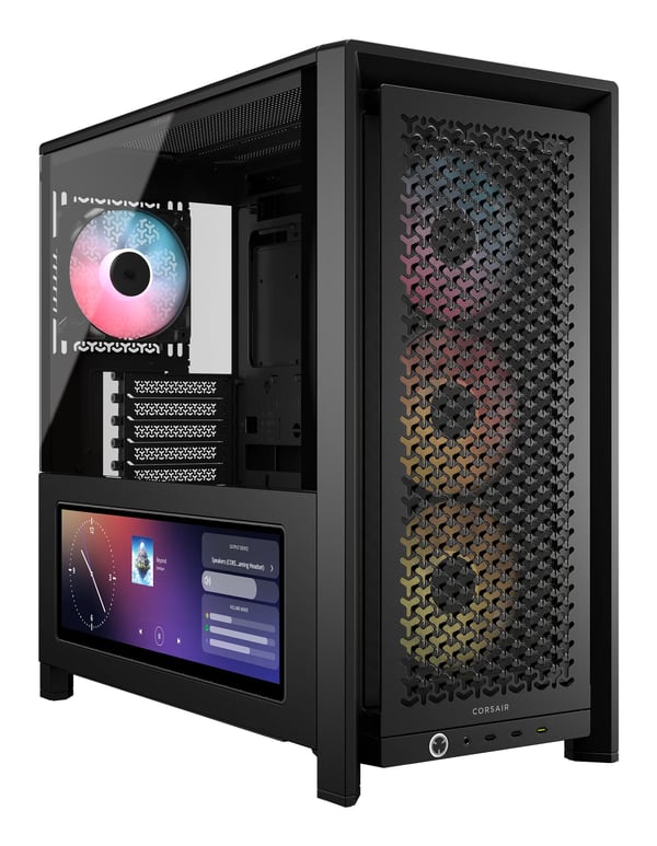 Corsair FRAME 4000D LCD RS ARGB midtowerchassi ATX härdat glas, svart