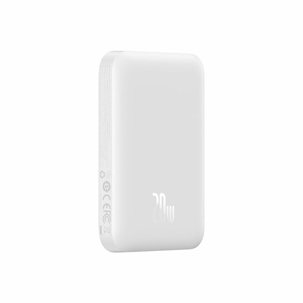 Baseus P10059002223-00, 6000 mAh, Trådlös laddning, 20 W, Vit