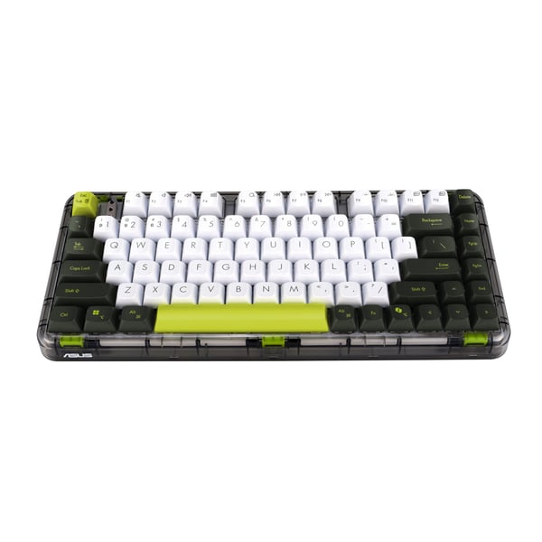 ASUS Jelly75 KD201 KEYBOARD/VT-GN/GE/83, 75%, Kabel & Trådlös, USB + RF Wireless + Bluetooth, Mekaniska tangentbrytare, Multifärg