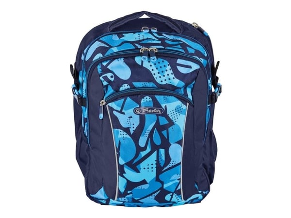 Herlitz Ultimate CamoBlue, Pojke, Fack för bärbar dator, Polyester