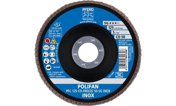 PFERD 67712550, 2,22 cm, 12,5 cm, 12200 kierrosta minuutissa, 50 g, 10 kpl