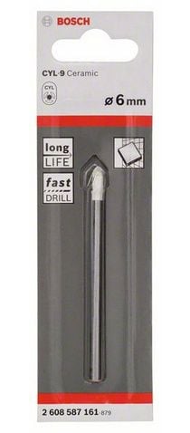 Bosch CYL-9 - Bor - for soft tile - 6 mm - cylindrical - lengde: 80 mm