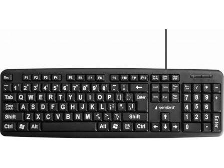 Gembird KB-US-103 - Tangentbord - USB - QWERTY - amerikansk - svart - färglåda Gembird KB-US-103 - Tangentbord - USB - QWERTY - amerikansk - svart - färglåda