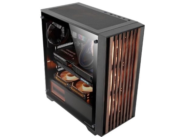 Mars Gaming MC-WOOD, Midi Tower, PC, Sort, ATX, Micro ATX, Mini-ITX, Netting, SGCC, Herdet glass, Tre, Spilling