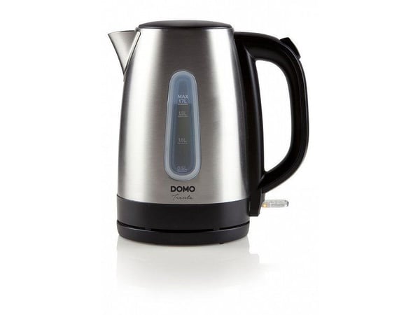 Domo DO496WK, 1,7 l, 2200 W, Rustfritt stål, Rustfritt stål, Vannivåindikator, Trådløs