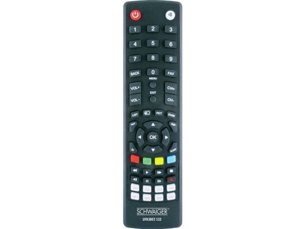 Schwaiger UFB3802533, DTV, TV, Tryckknappar, Svart