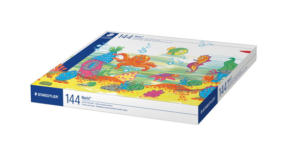 Fibertusser STAEDTLER Noris® 340 Jumbo fibre-tip pen - med 144 stk. ass. farver