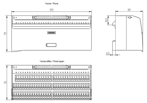 Siemens 6ES7924-2CA20-0BC0 6ES79242CA200BC0 PLC-tilslutningsmodul 50 V