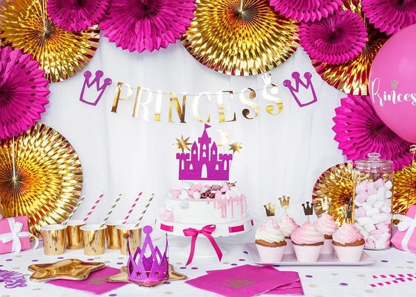 PartyDeco TPP11-019, Kilpi, Muu, Paperi, Kulta, Yksivärinen, 6 kpl
