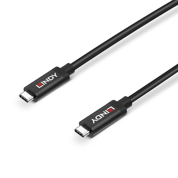 Lindy 43308 aktiv USB-C till USB-C-kabel 5 m 10 Gbit/s, svart