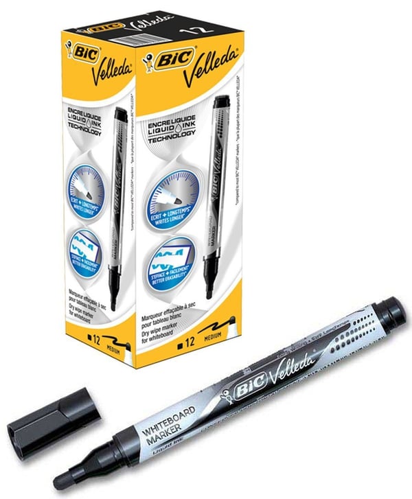 Whiteboardpenna, BIC Velleda pocket, medium, svart
