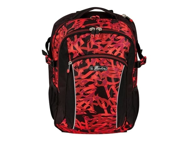 Herlitz Ultimate Graffiti ryggsekk 50043040 polyester, svart/rød