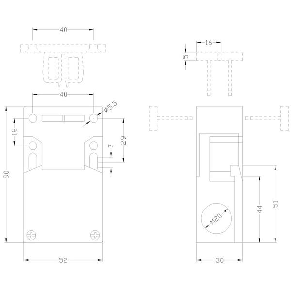 Siemens 3SE22430XX 3SE2243-0XX Turvarajakytkin 4 A IP67 1 kpl